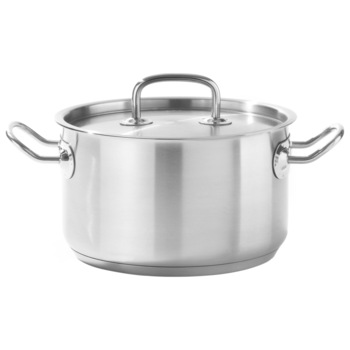 Oala medie cu capac Hendi, otel inoxidabil 18/10, inductie, 5,5 l, Ø24x13,5 cm Oala medie cu capac Hendi, otel inoxidabil 18/10, inductie, 5,5 l, Ø24x13,5 cm