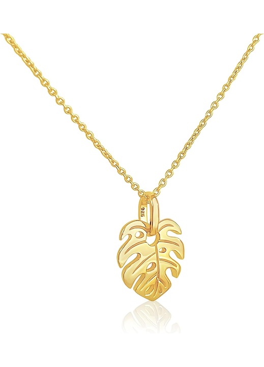 Colier Femei Mary & Jules Monstera Argint 925 Aurit - Pandantiv Frunza Elegant