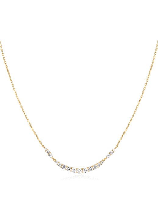 Colier ANIA HAIE Miss Twinkel, Argint Sterling 925, Aurit, Zirconiu