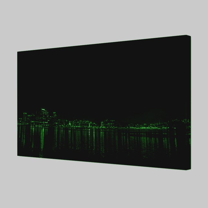 Foszforeszkáló festmény BTex ArtDecoMag Modern Világító a sötétben Urban Cities Baltimore Amerikai Egyesült Államok, 60 x 90 cm