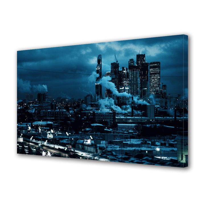 Tablou VarioView MoonLight Fosforescent Luminos in Urban Orase Moscova noaptea, 50 x 70 cm