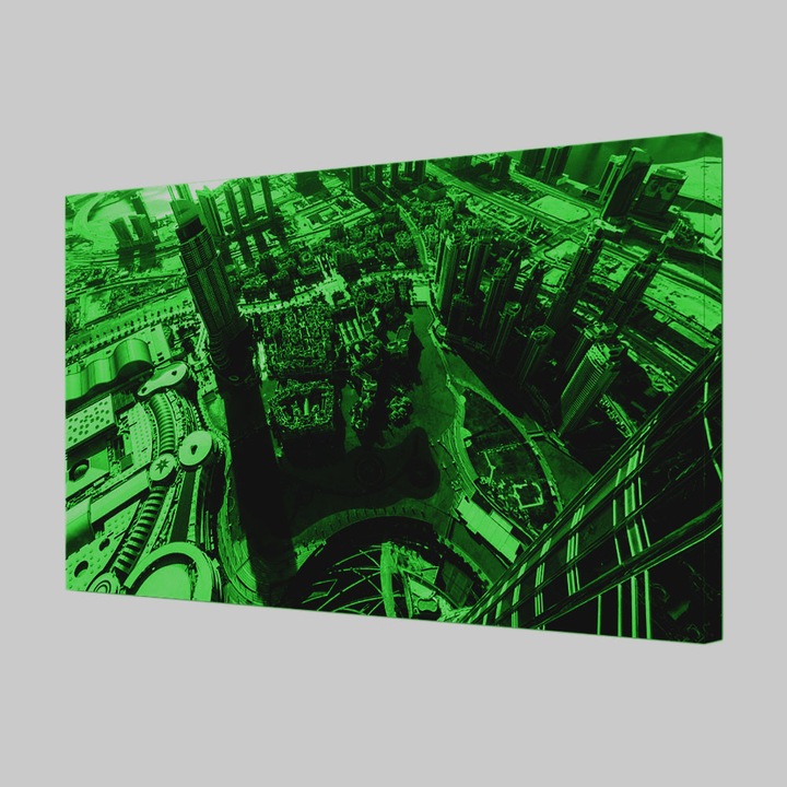 Tablou VarioView MoonLight Fosforescent Luminos in Urban Orase Dubai la inaltime, 20 x 30 cm