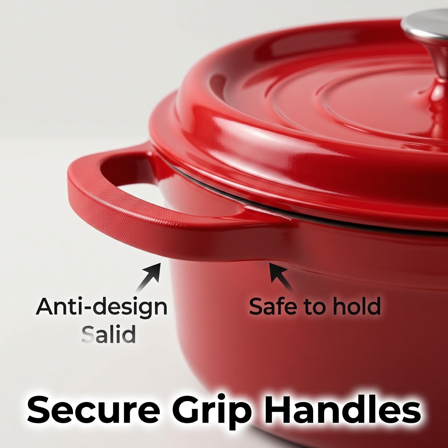 Oala din fonta emailata VANTHEIR FLG001, Dutch oven 24 cm, 4,8 L ...