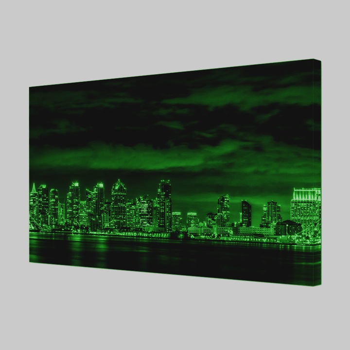 Tablou VarioView MoonLight Fosforescent Luminos in Urban Orase San Diego, 20 x 30 cm