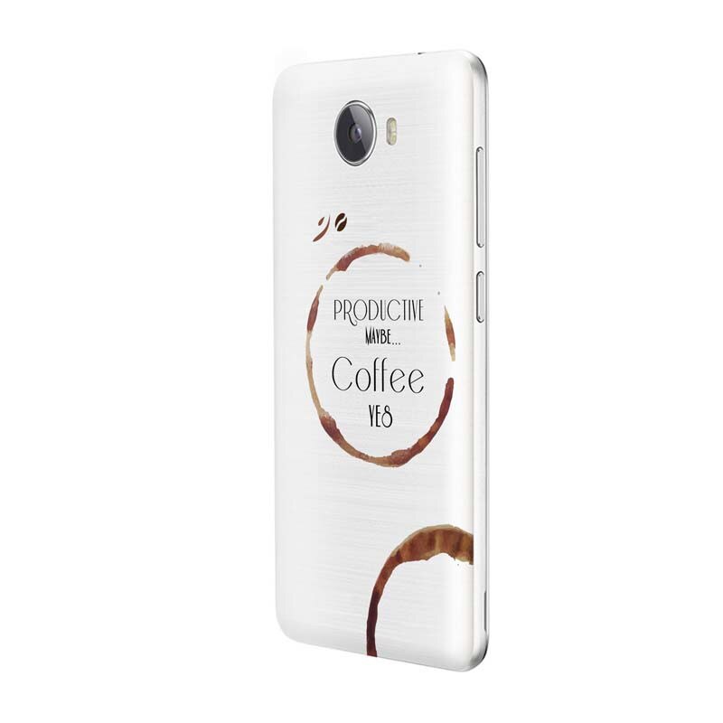 Husa Silicon, Transparent, Slim, Coffee, Huawei Y7 / Enjoy 7 Plus / Nova Lite Plus 2017
