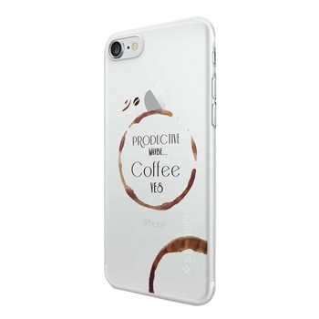 Husa Silicon, Transparent, 0.5MM, Coffee, Apple iPhone 7/8 Husa Silicon, Transparent, 0.5MM, Coffee, Apple iPhone 7/8