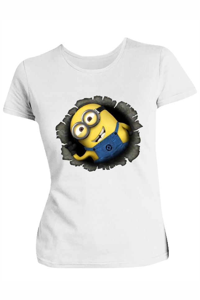 Tricou Minion hello, alb, Alb