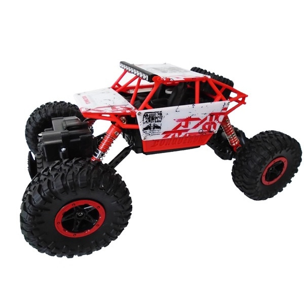 Jucarie masina de teren Rock Through, rosie scara 1:18