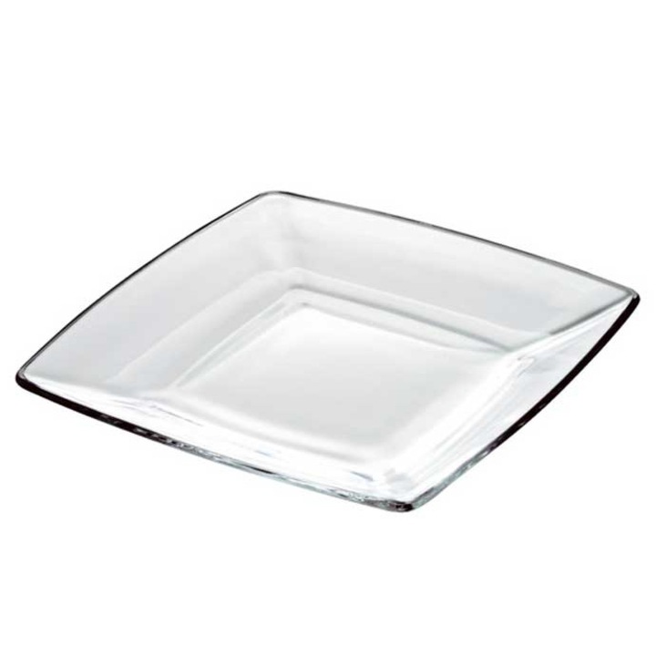 Platou patrat pentru servit din sticla temperata VIDIVIL colectia TORCELLO 23x23cm