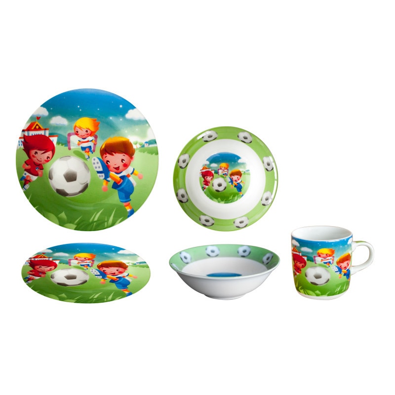 Set serviciu masa din portelan pentru copii FOOTBALL PLAYER
