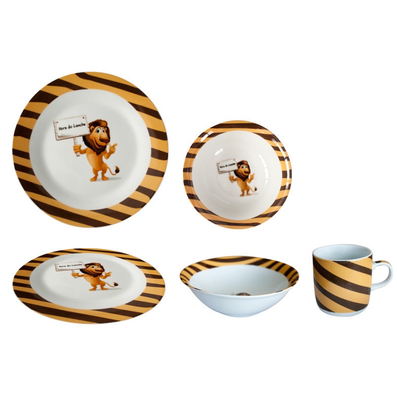 Set serviciu masa din portelan pentru copii LION