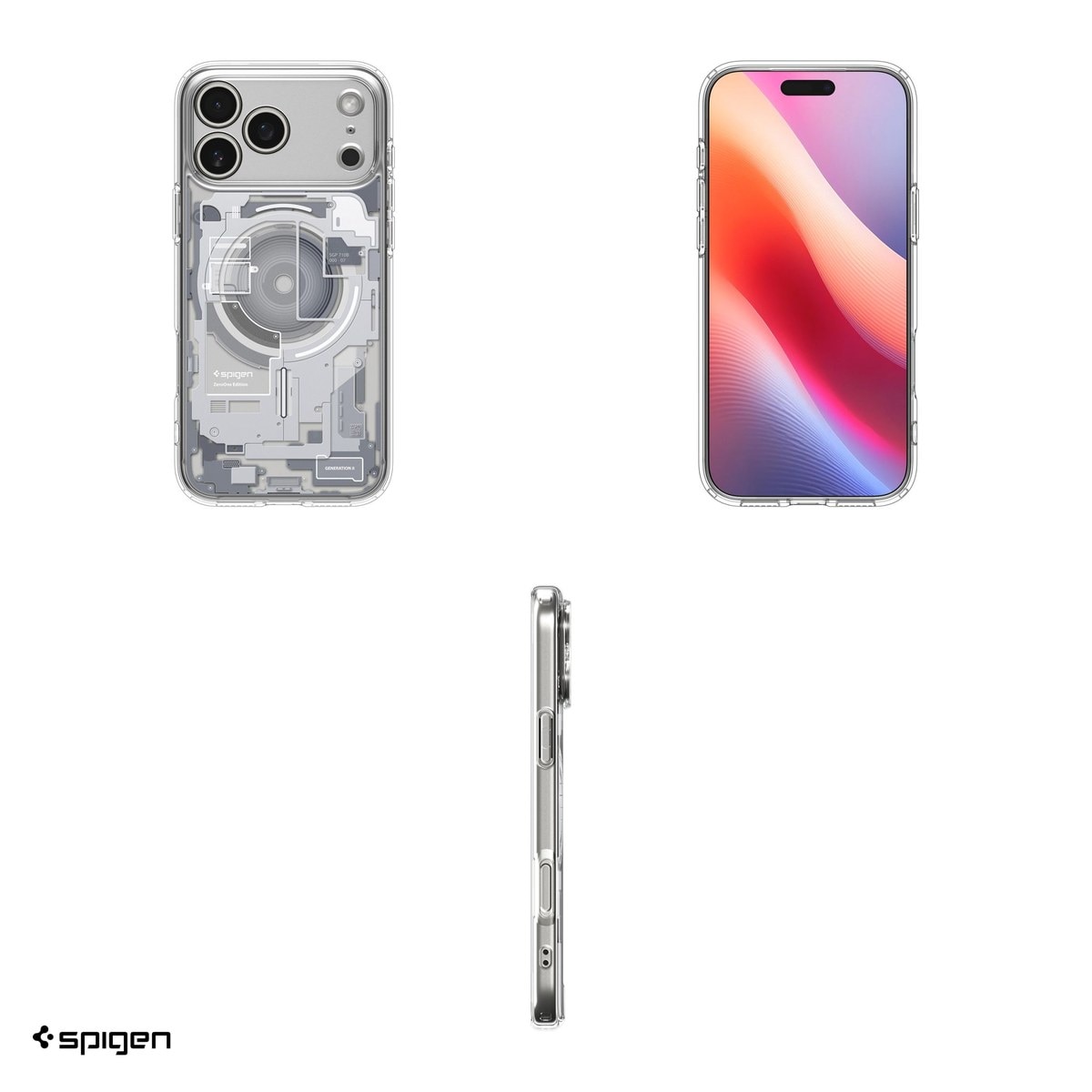 Husa Spigen Ultra Hybrid Mag Zero One pentru iPhone 17 Pro, Carcasa magnetica, Alb