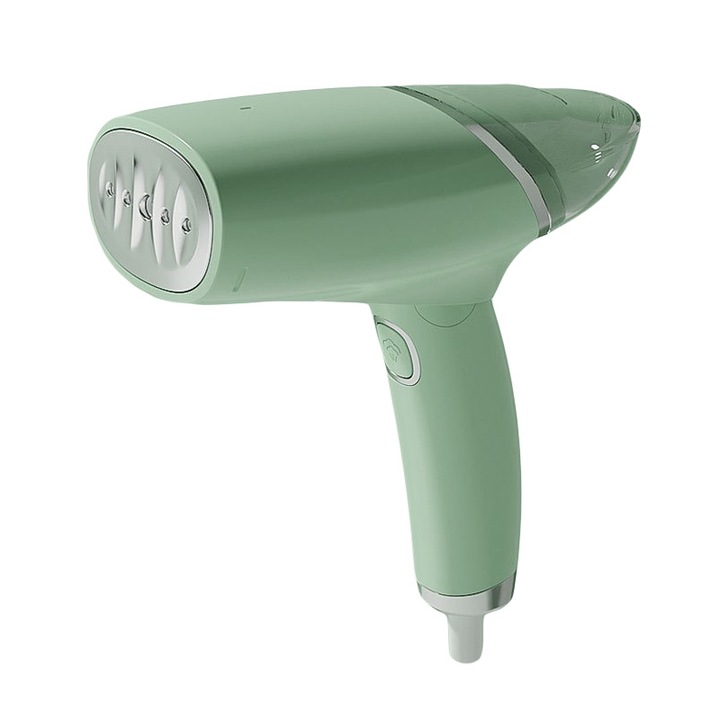 Mini aburitor pentru haine EAG-4709, 1200W, incalzire rapida 30 s, rezervor de apa detasabil, pliabil, utilizare verticala/orizontala, verde menta
