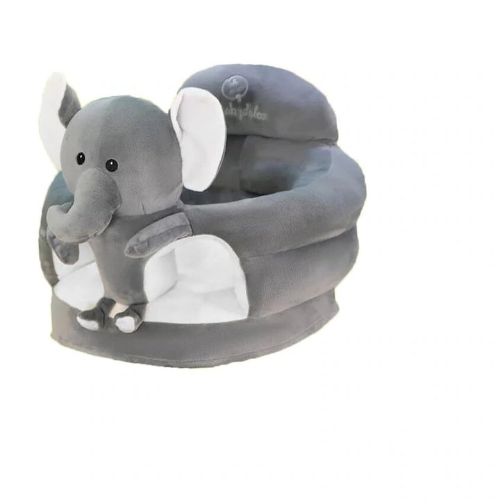 Fotoliu pentru bebelusi Carmdering model elefant, plus cu spatar, gri, 50 x 46 x 37 cm