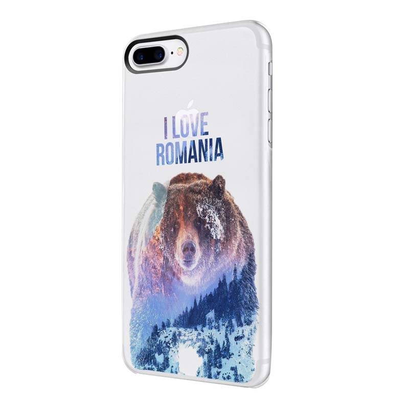 Husa Silicon, Transparent, Slim, I Love Romania, Xiaomi Mi A1