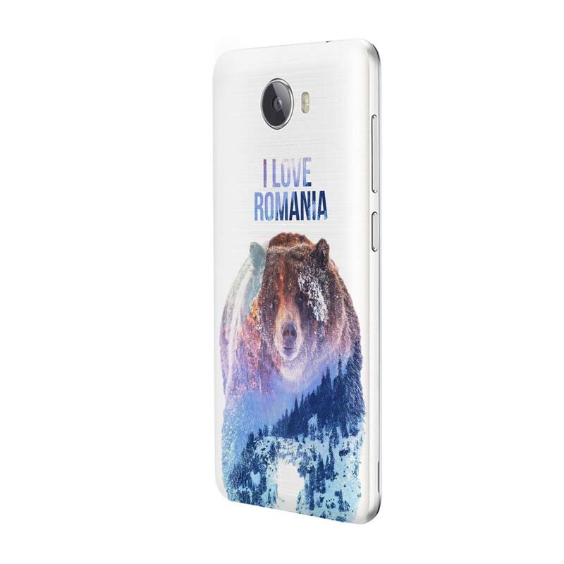 Husa Silicon, Transparent, Slim, I Love Romania, Huawei Y7 / Enjoy 7 Plus / Nova Lite Plus 2017