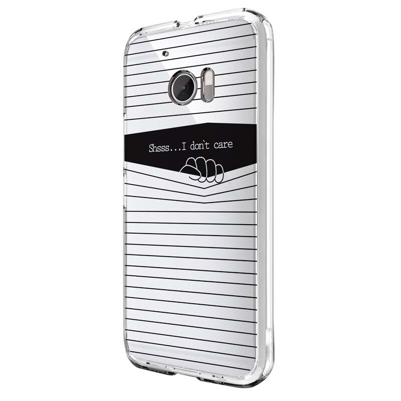 Husa Silicon, Transparent, Slim, I Dont Care, HTC U Ultra