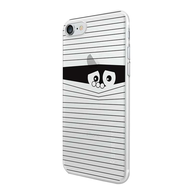 Husa Silicon, Transparent, 0.5MM, Look Black, Apple iPhone 7/8