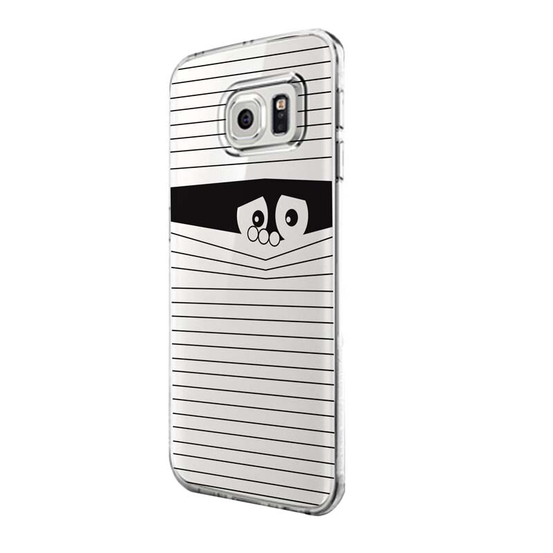 Husa Silicon, Transparent, 0.5MM, Look Black, Samsung Galaxy S6 Edge