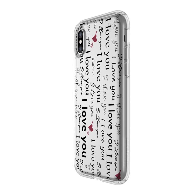 Husa Silicon, Transparent, Slim, I Love You, Sony XA1 Plus