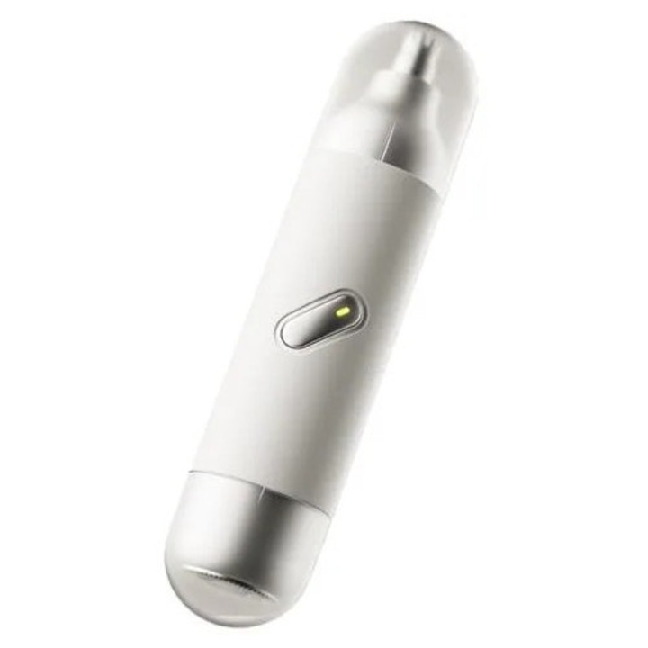 Aparat de tuns nas si par facial electric 2-in-1 K0285-EP0814-HJ27464, dual-blade rotativ, reincarcabil, alb, portabil