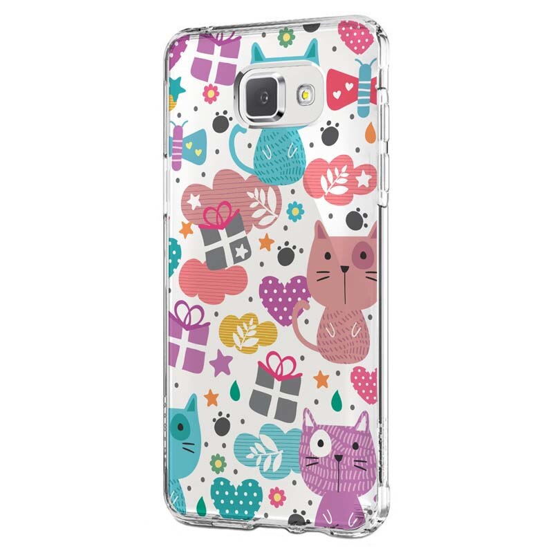 Husa Silicon, Transparent, Ultra Slim 0.3MM, Lovely Cat, Samsung Galaxy A5 2017