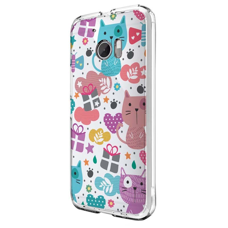 Husa Silicon, Transparent, Slim, Lovely Cat, HTC U Ultra