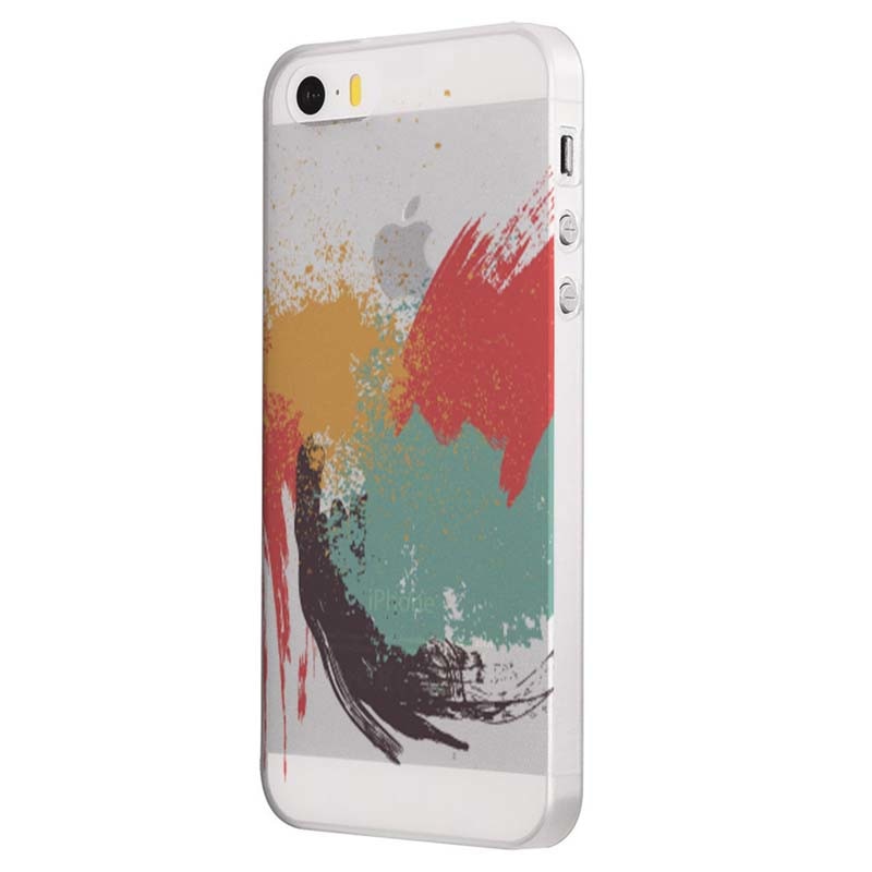 Husa Silicon, Transparent, 0.5MM, Painting, Apple iPhone 5/5S/SE