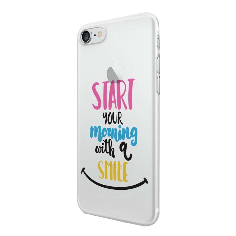 Husa Silicon, Transparent, 0.5MM, Smile At Morning, Apple iPhone 6/6S