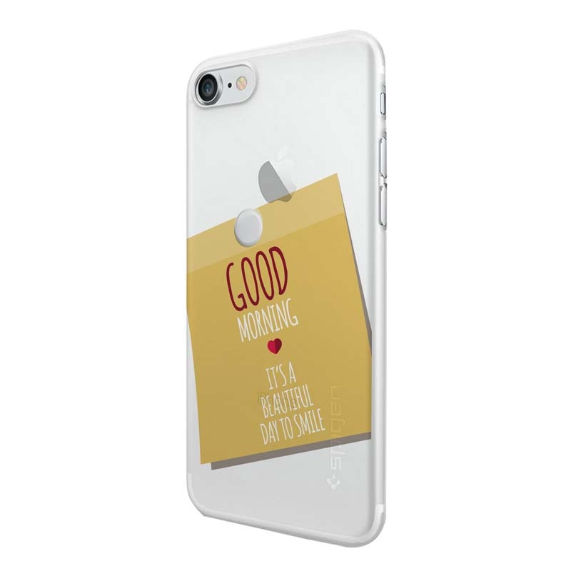 Husa Silicon, Transparent, 0.5MM, Sticker Good Morning, Apple iPhone 6/6S