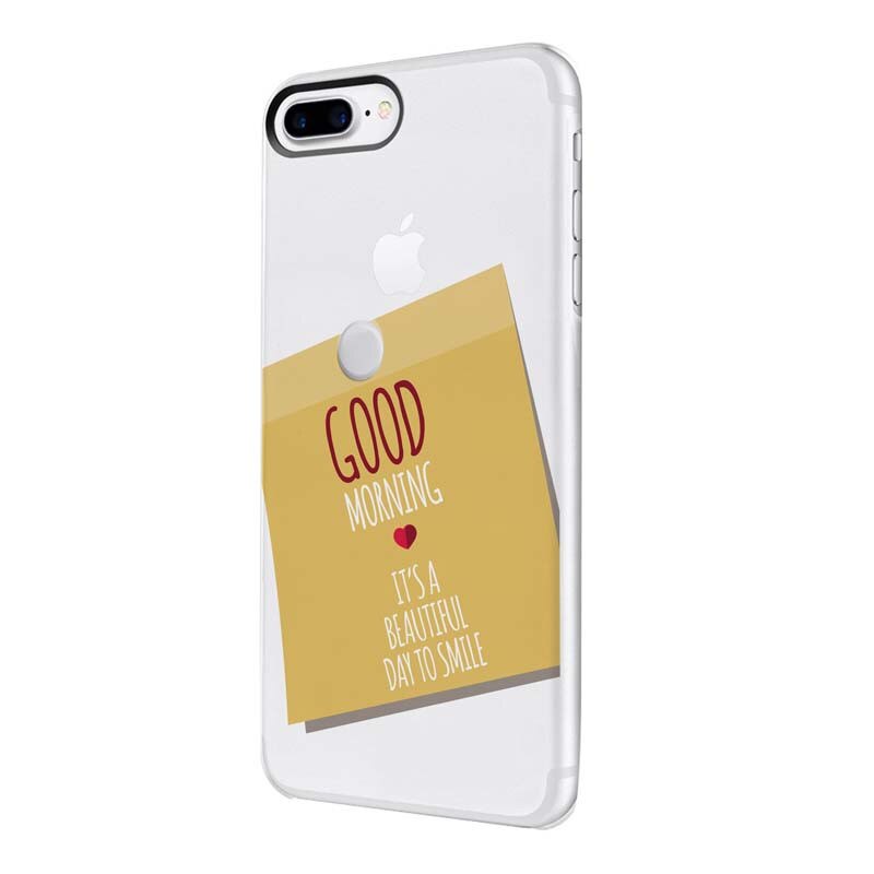 Husa Silicon, Transparent, Slim, Sticker Good Morning, Xiaomi 6