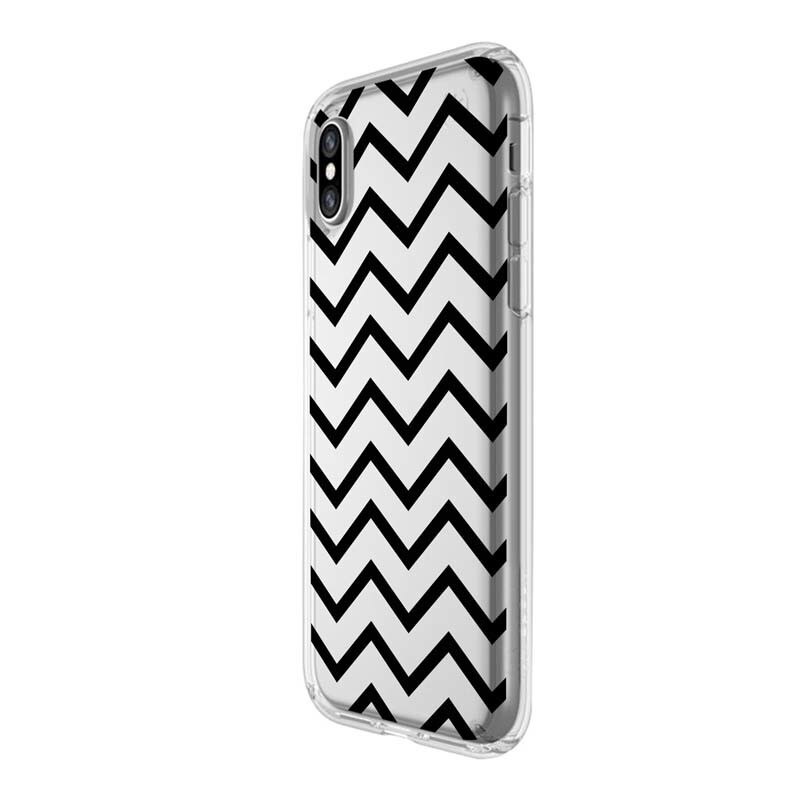 Husa Silicon, Transparent, Ultra Slim 0.3MM, Zebra Line, Apple iPhone X
