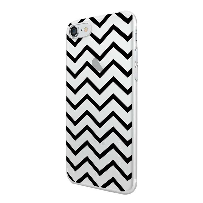Husa Silicon, Transparent, Ultra Slim 0.3MM, Zebra Line, Apple iPhone 7 / 8