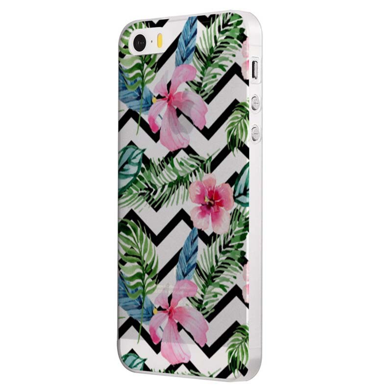 Husa Silicon, Transparent, Slim, Tropical, Xiaomi Redmi Note 5A