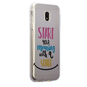 Husa Silicon, Transparent, 0.5MM, Smile At Morning, Samsung Galaxy J5 2017 Husa Silicon, Transparent, 0.5MM, Smile At Morning, Samsung Galaxy J5 2017