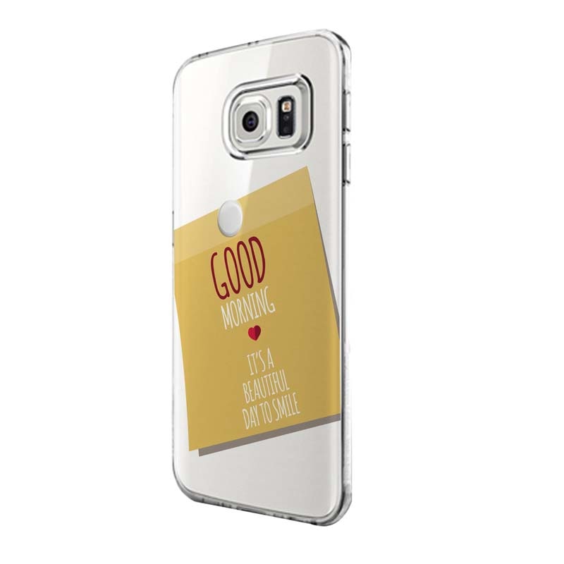 Husa Silicon, Transparent, Slim, Sticker Good Morning, Xiaomi Mi5S