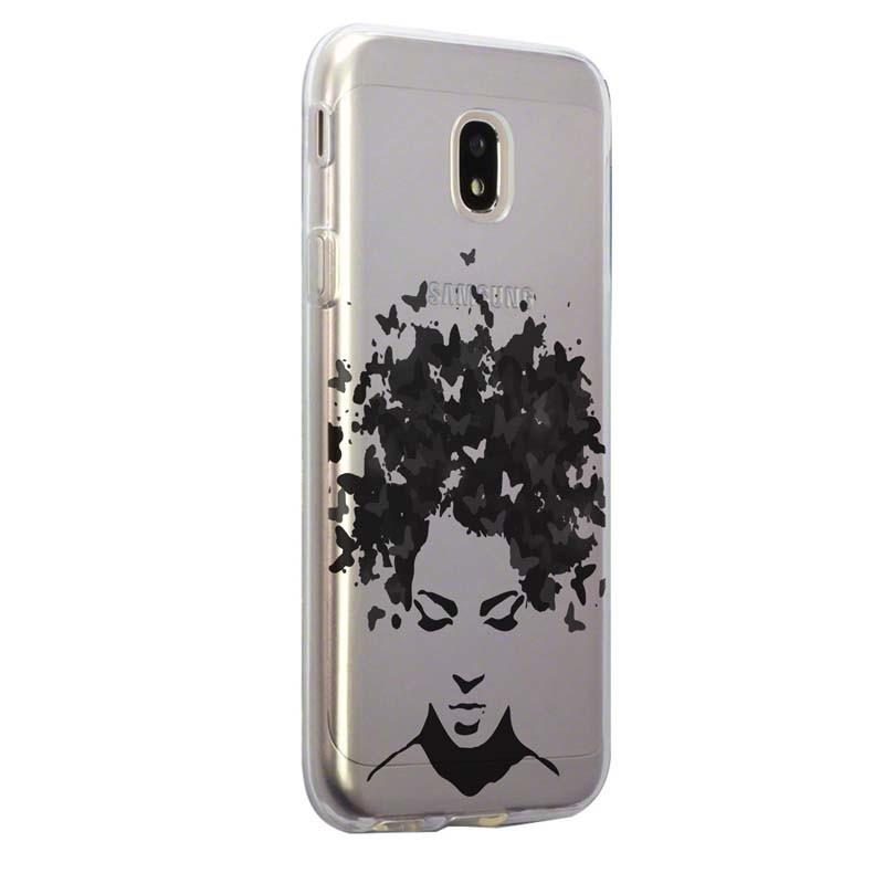 Husa Silicon, Transparent, Slim, Woman B&W, Huawei Y9 2018
