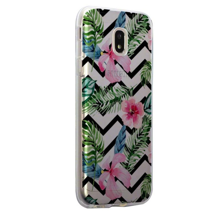 Силиконов калъф, Transparent, Slim, Tropical, HTC Desire 12 Plus