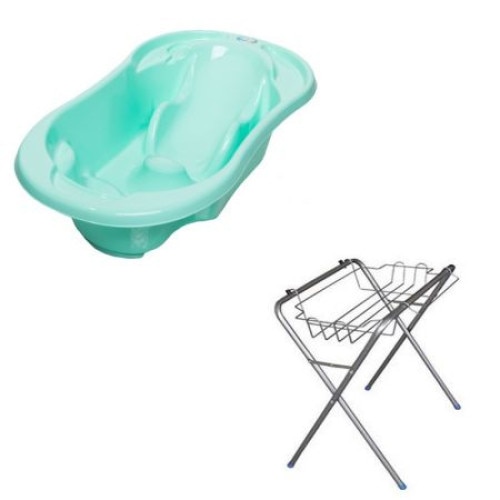 Set Suport metalic gri + Cadita anatomica Komfort Mint