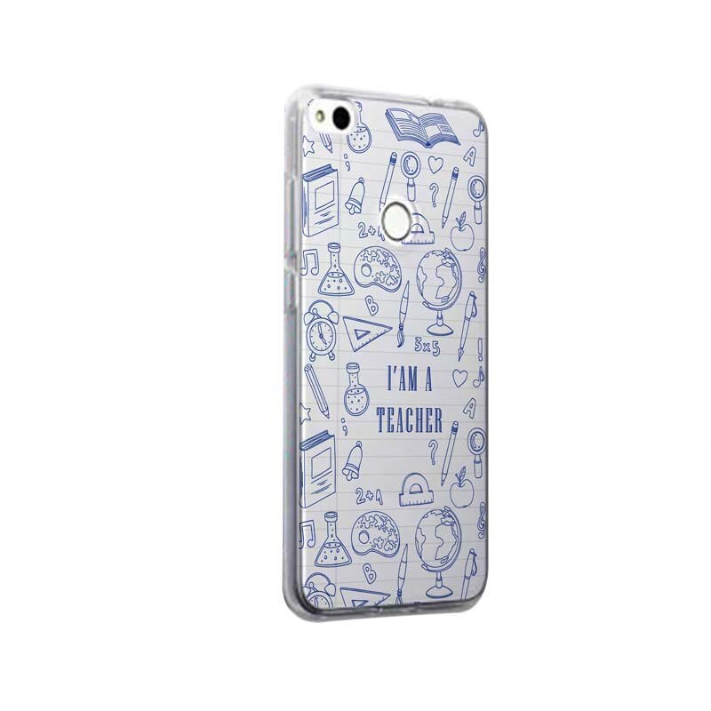 Husa Silicon, Transparent, Slim, School Teacher, HTC U Ultra