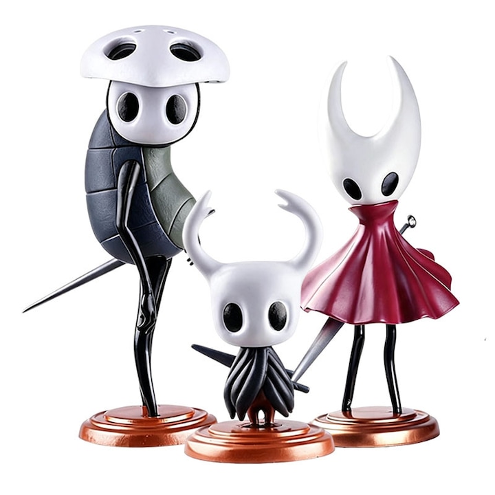Комплект от 3 фигурки Hollow Knight, очарователни колекционерски предмети, идеален подарък за феновете на популярни игри, 7.5-12.5см