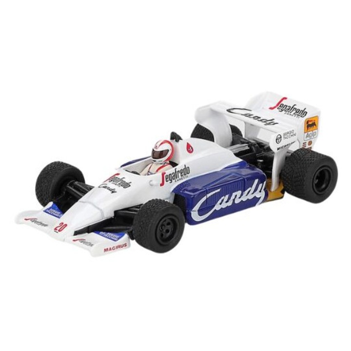 Toleman TG184 #20 Johnny Cecotto autómakett, 1984-es monacói nagydíj, 1:64-es méretarányú Mini GT (MGT01193-L)