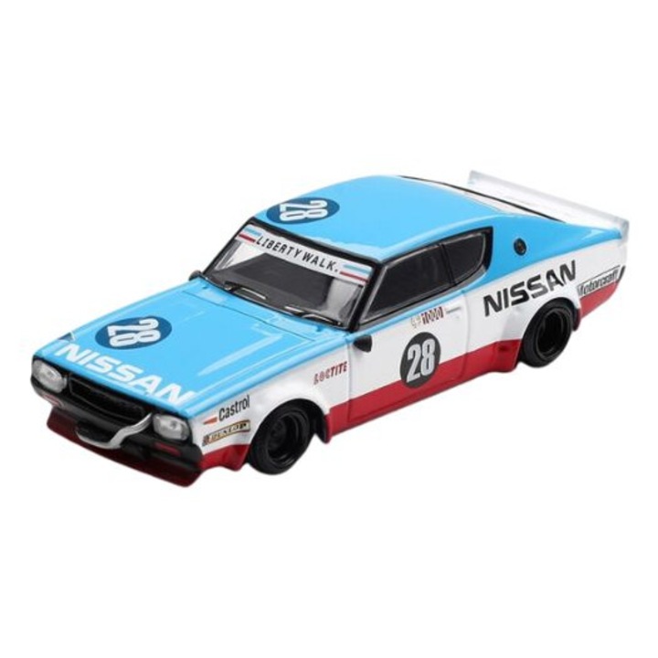 Nissan GT-R (KPGC110) Skyline Kenmeri Liberty Walk Nissan Racing 75 Concept 2024 1:64-es méretarányú modellautó (MGT01212-R)