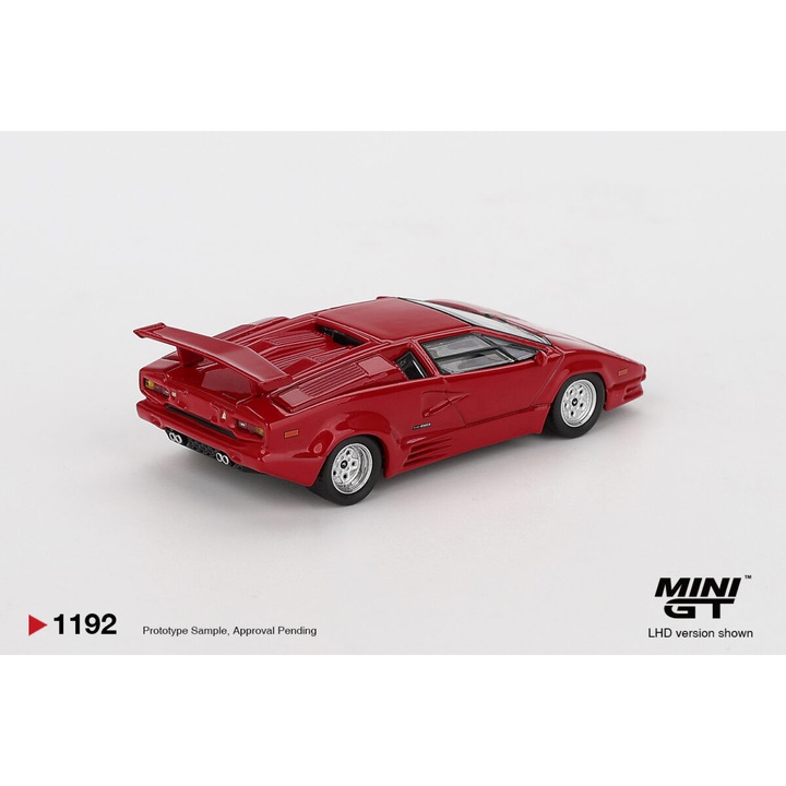 Lamborghini Countach 25th Anniversary Red 1988 1:64-es méretarányú Mini GT modellezőautó (MGT01192-L)