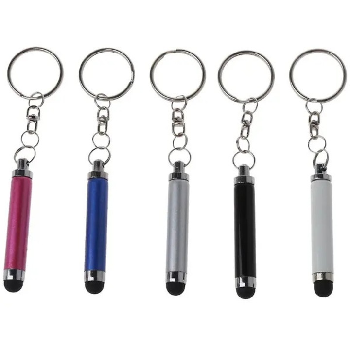 Set de 5 stylus pentru ecran tactil 31CJ-K0274-260814-1508, cu breloc, culori asortate, 12 cm