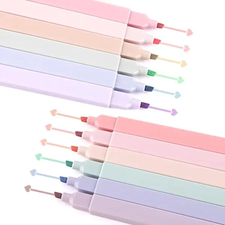 Markere pastel 31CJ-K0274-260814-3399, cerneala pe baza de apa, varf pana moale, corp patrat, uscare rapida fara sangerare, culori asortate, 12 buc.