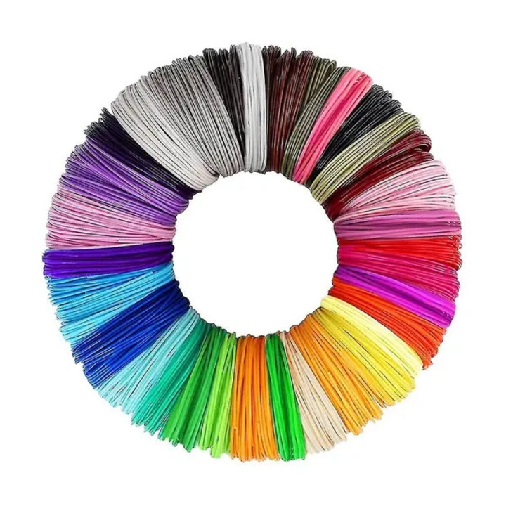 Filament PCL pentru pix 3D, 1.75 mm, 30 culori aleatorii (30 x 5 m = 150 m), multicolor