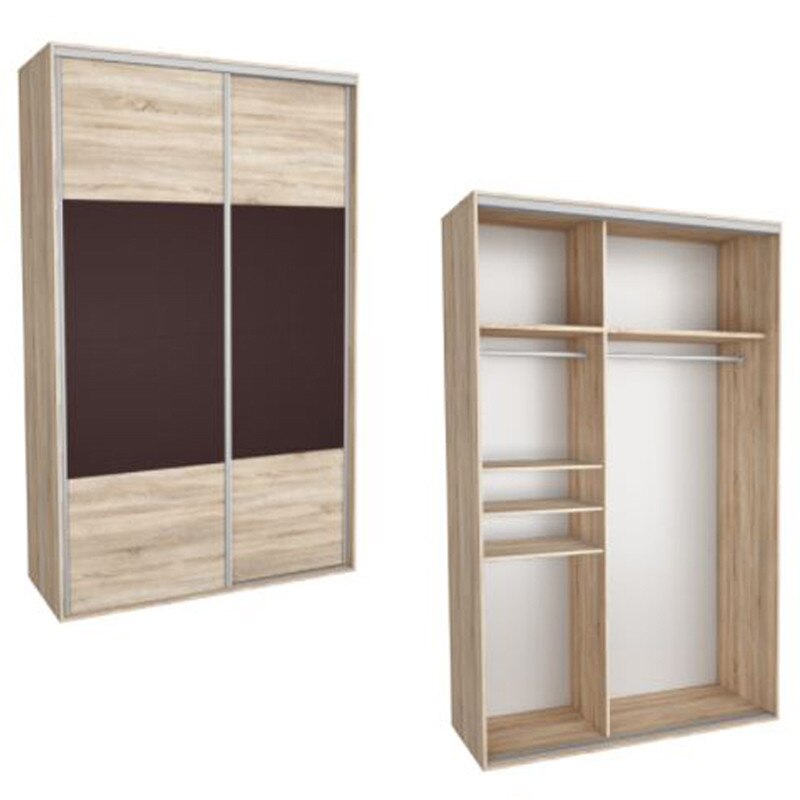 Dressing Kadir 150 2A Front Stejar Sonoma/Maro, Genarom, 150 x 242 x 67 cm