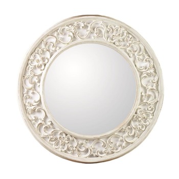 Oglinda din poliresina in culoarea alba antichizat Oglinda din poliresina in culoarea alba antichizat