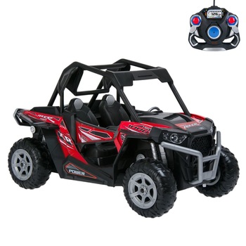 Masina cu telecomanda Soda Off Road R/C cu lumini, scara 1:10, functii complete, rosu Masina cu telecomanda Soda Off Road R/C cu lumini, scara 1:10, functii complete, rosu